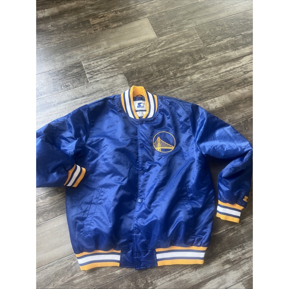 Vintage 90s Golden State Warriors Starter Bomber Jacket Size XXL